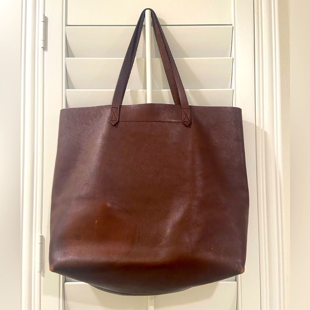 Madewell large leather tote